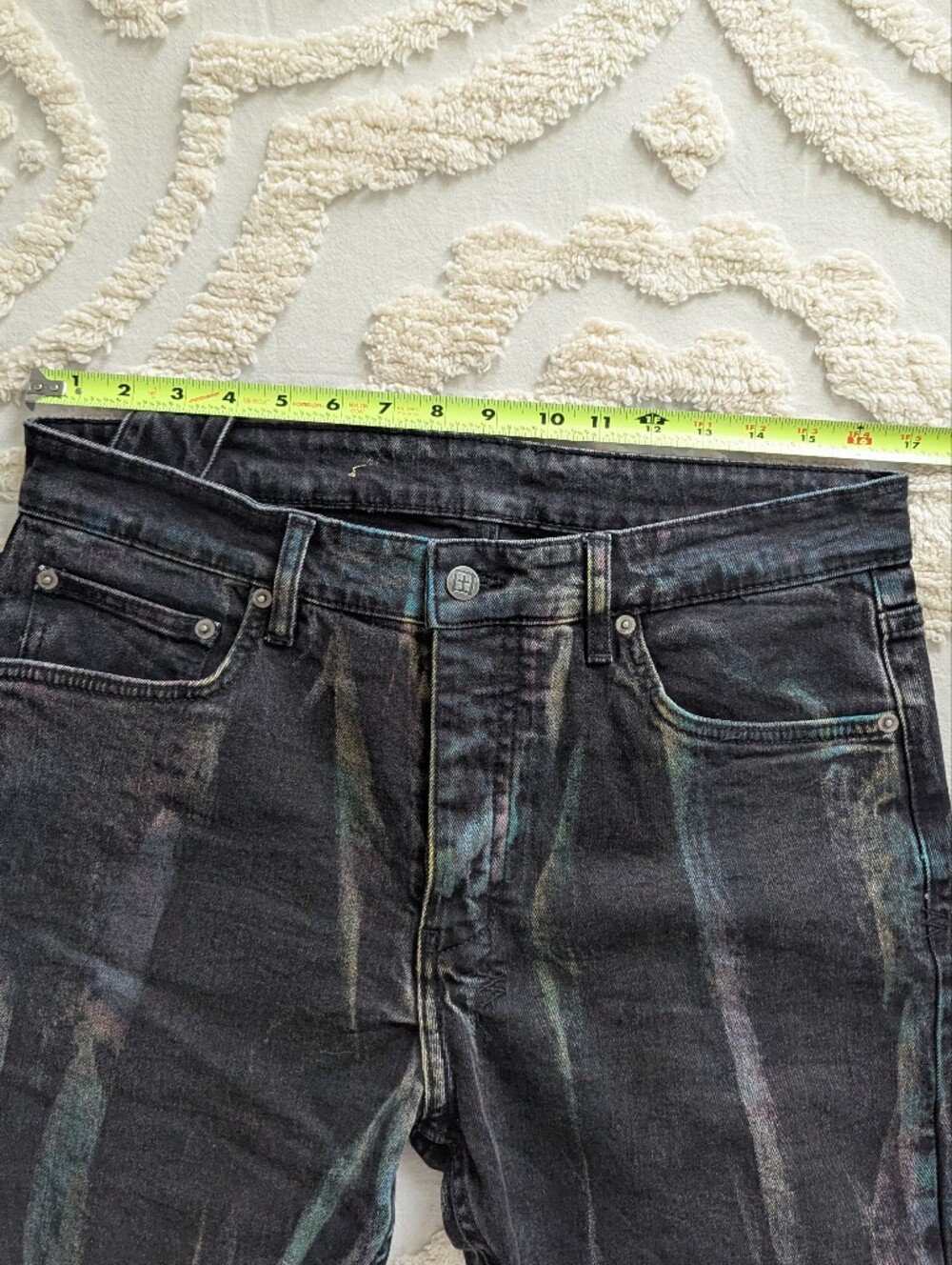 Ksubi Chitch Pink Refrakt Black Wash Jeans Streetwear Designer Denim 34 - Picture 12 of 14